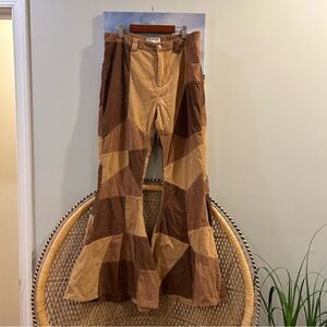 The Free No Boundaries Pieced Cord Jeans In Off The Grid size 29. Like new